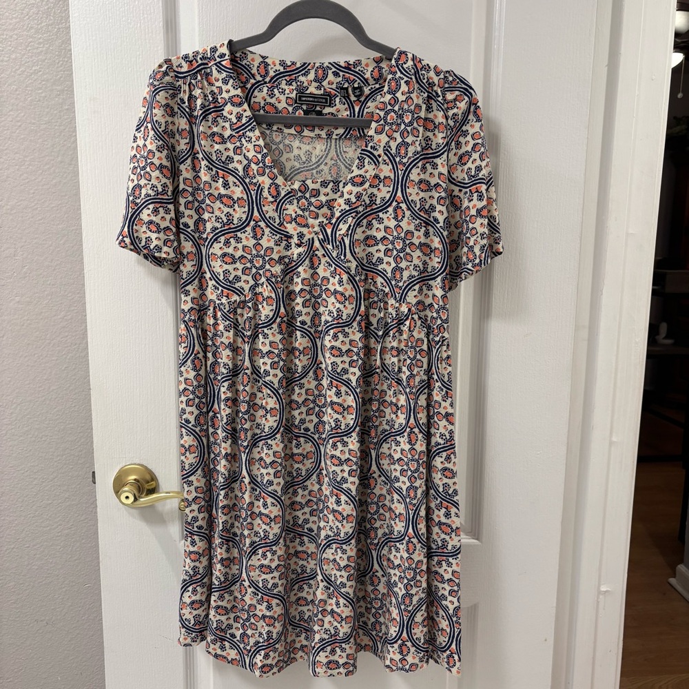 Superdry Paisley Print Empire Waist Mini Dress size 2